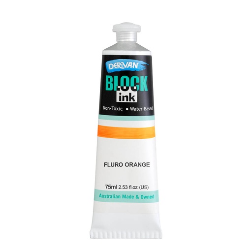 Derivan Block Ink Fluro Orange 75ml - Click Image to Close